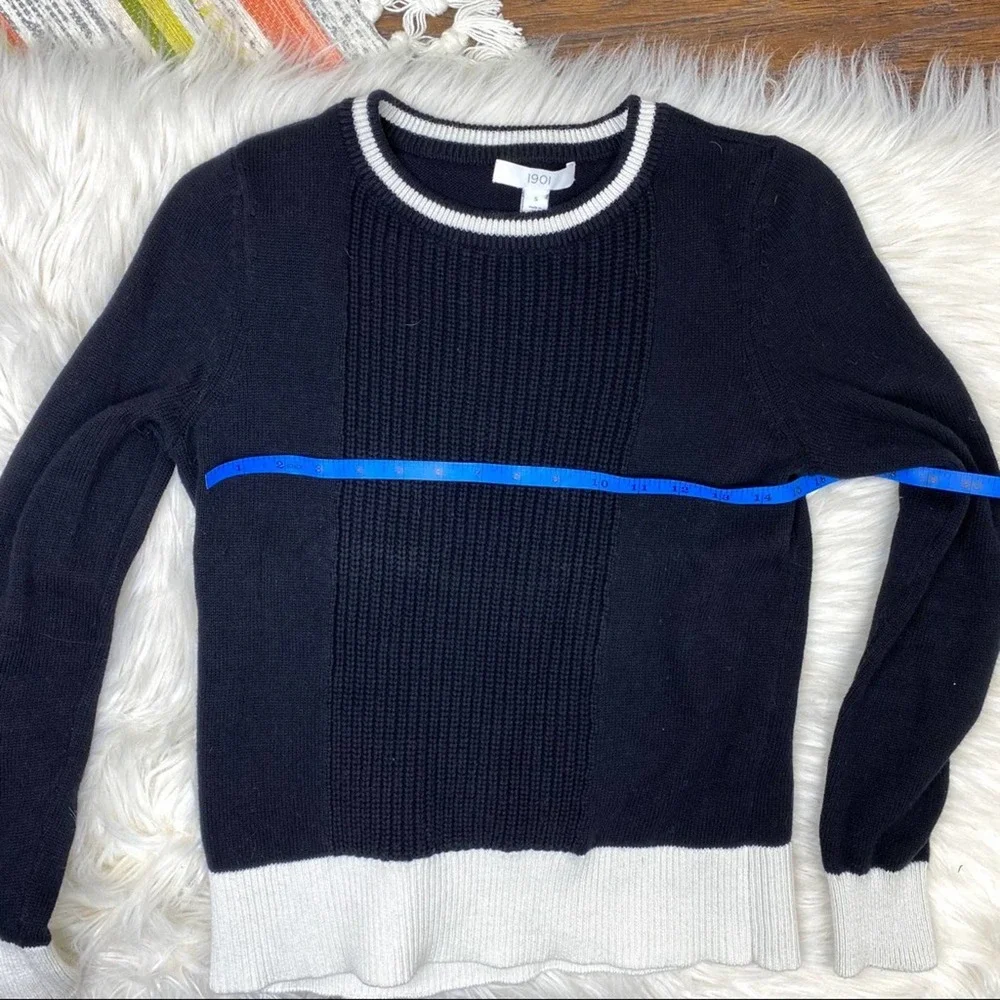 1901 dual color crew neck sweater small - Picture 2 of 5